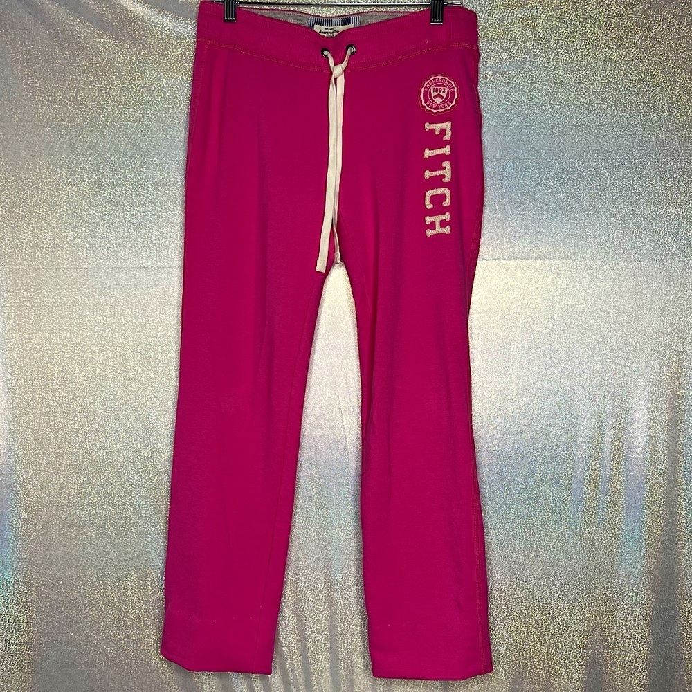 Abercrombie & fitch pink sweatpants y2k classic lounge pants flare comfy cute